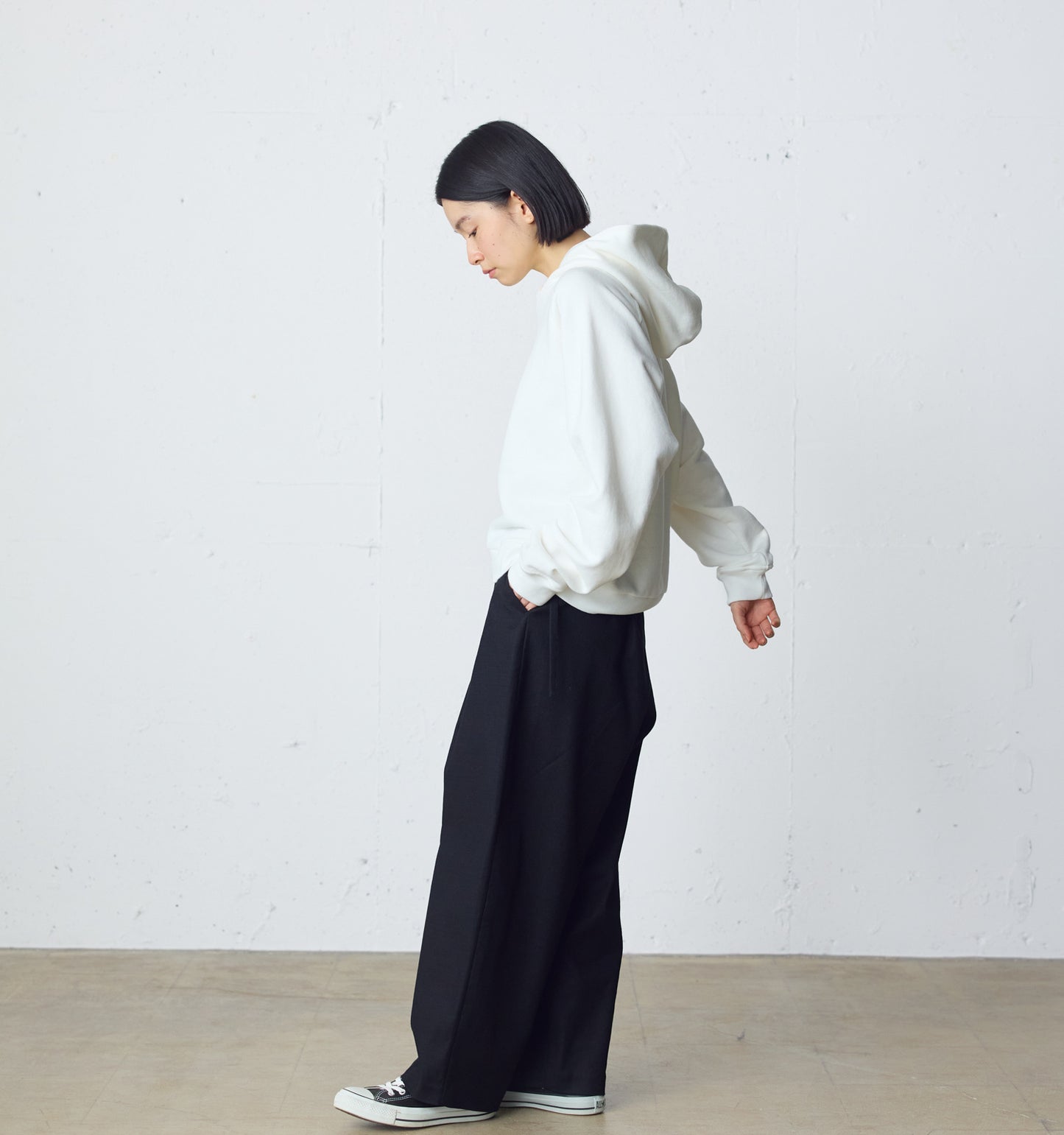 loopwheele sweat parka