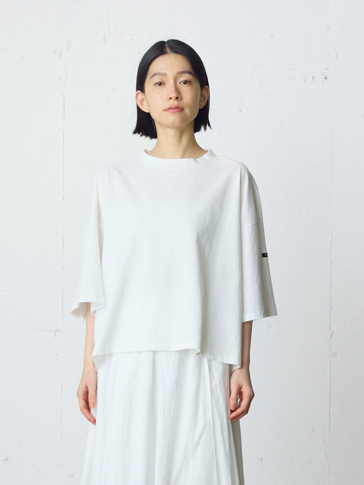 mock neck wide pullover