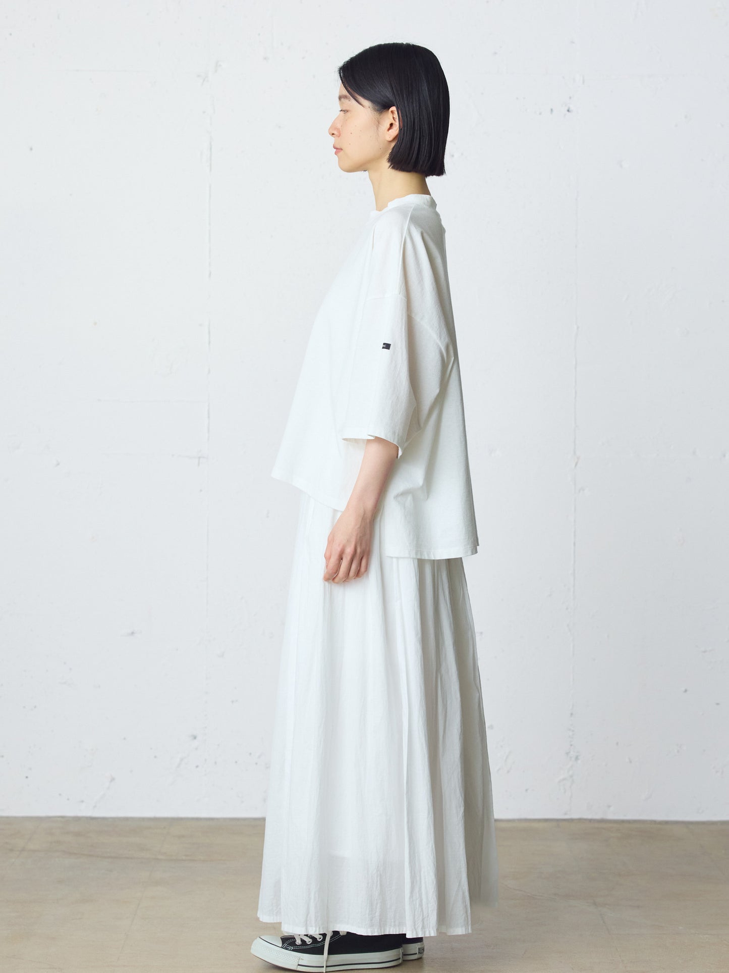 mock neck wide pullover