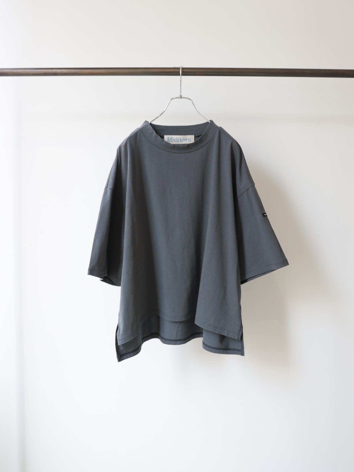 mock neck wide pullover