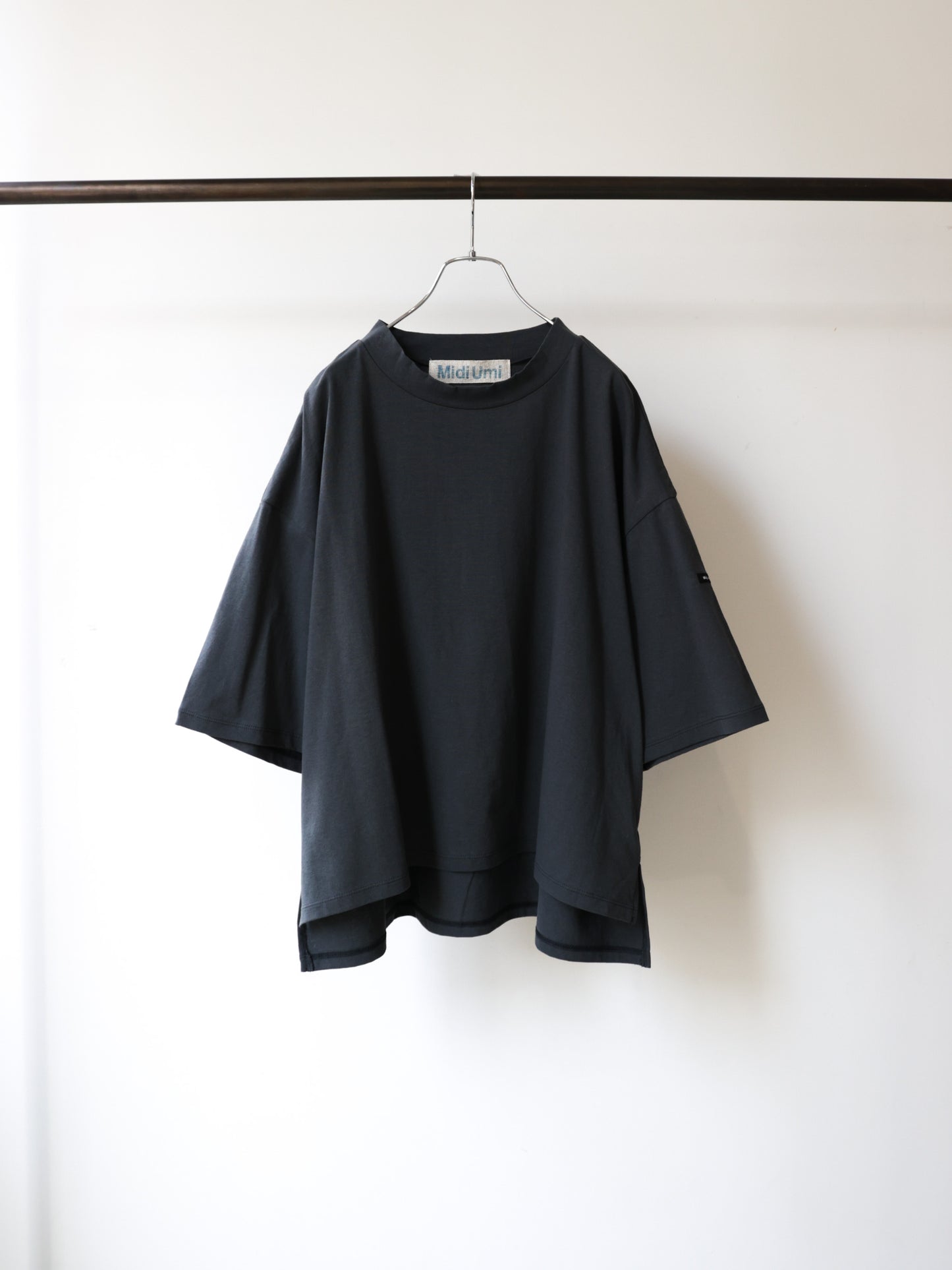 mock neck wide pullover