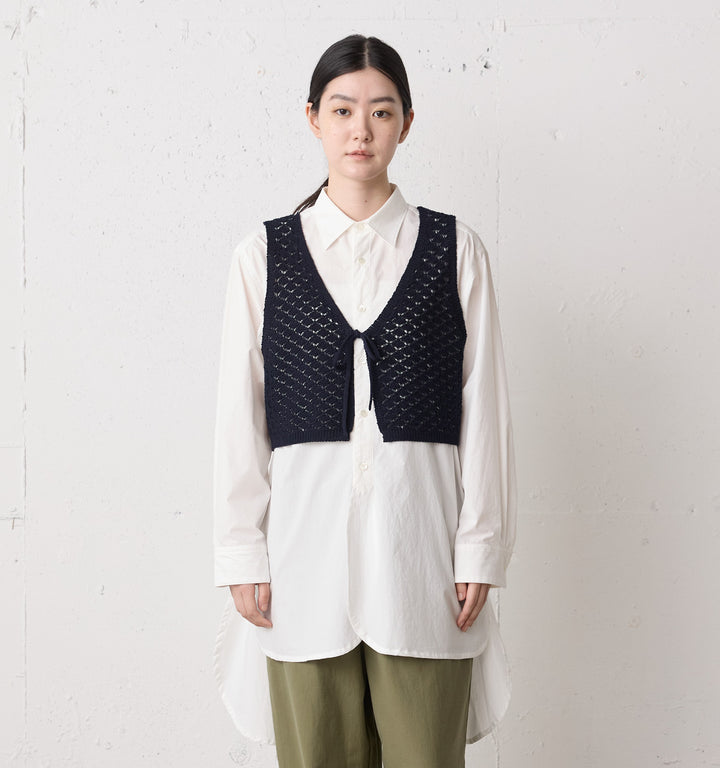 2way short knit vest