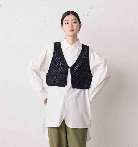 2way short knit vest