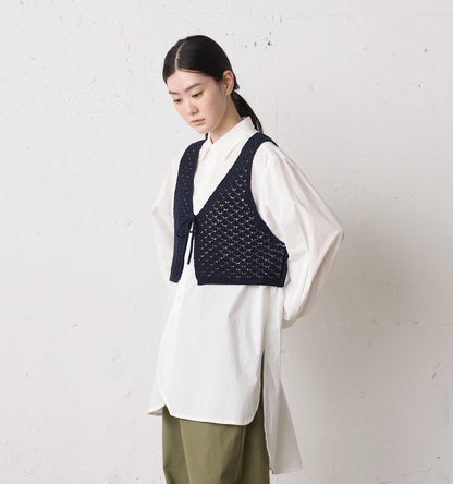 2way short knit vest