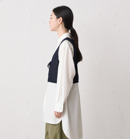 2way short knit vest