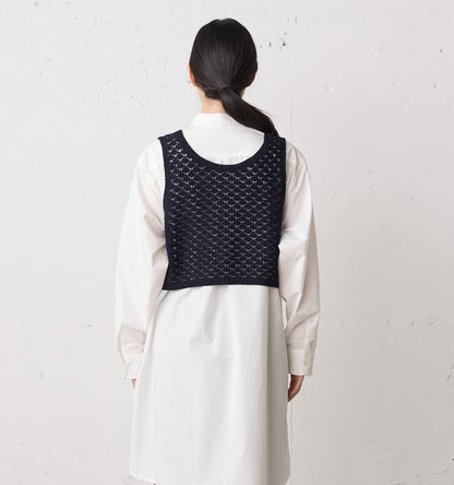 2way short knit vest