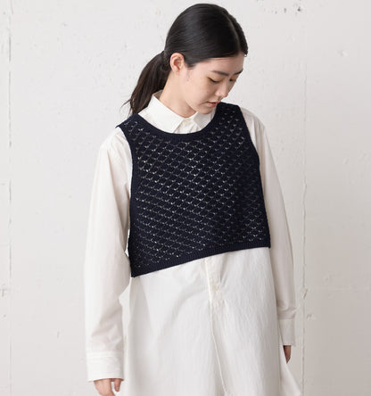 2way short knit vest