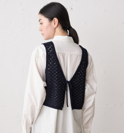2way short knit vest