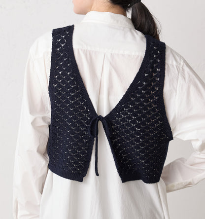 2way short knit vest