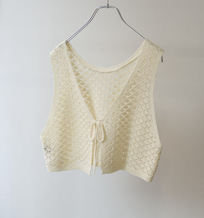 2way short knit vest