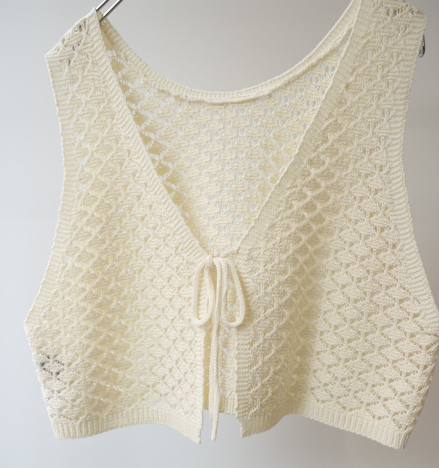 2way short knit vest