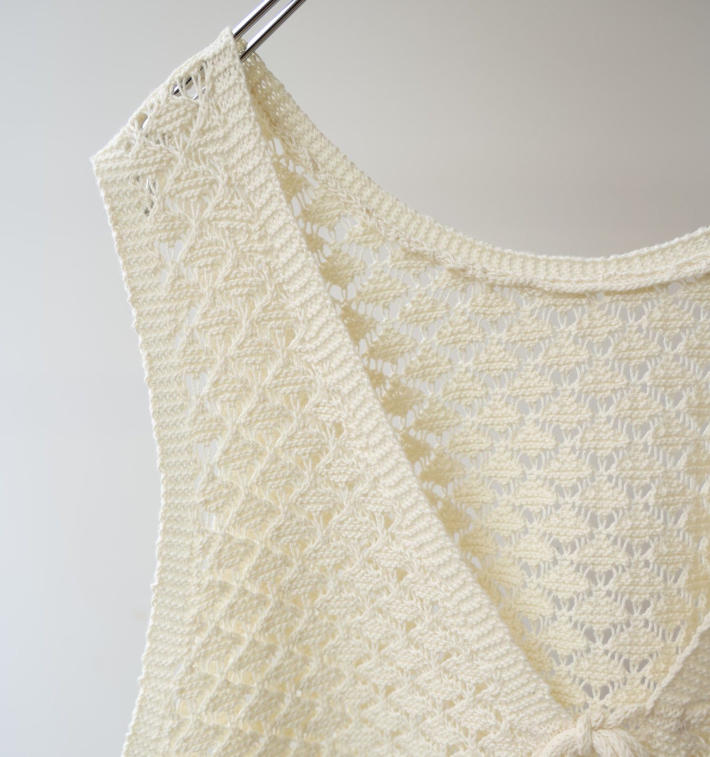 2way short knit vest
