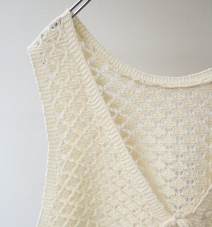 2way short knit vest