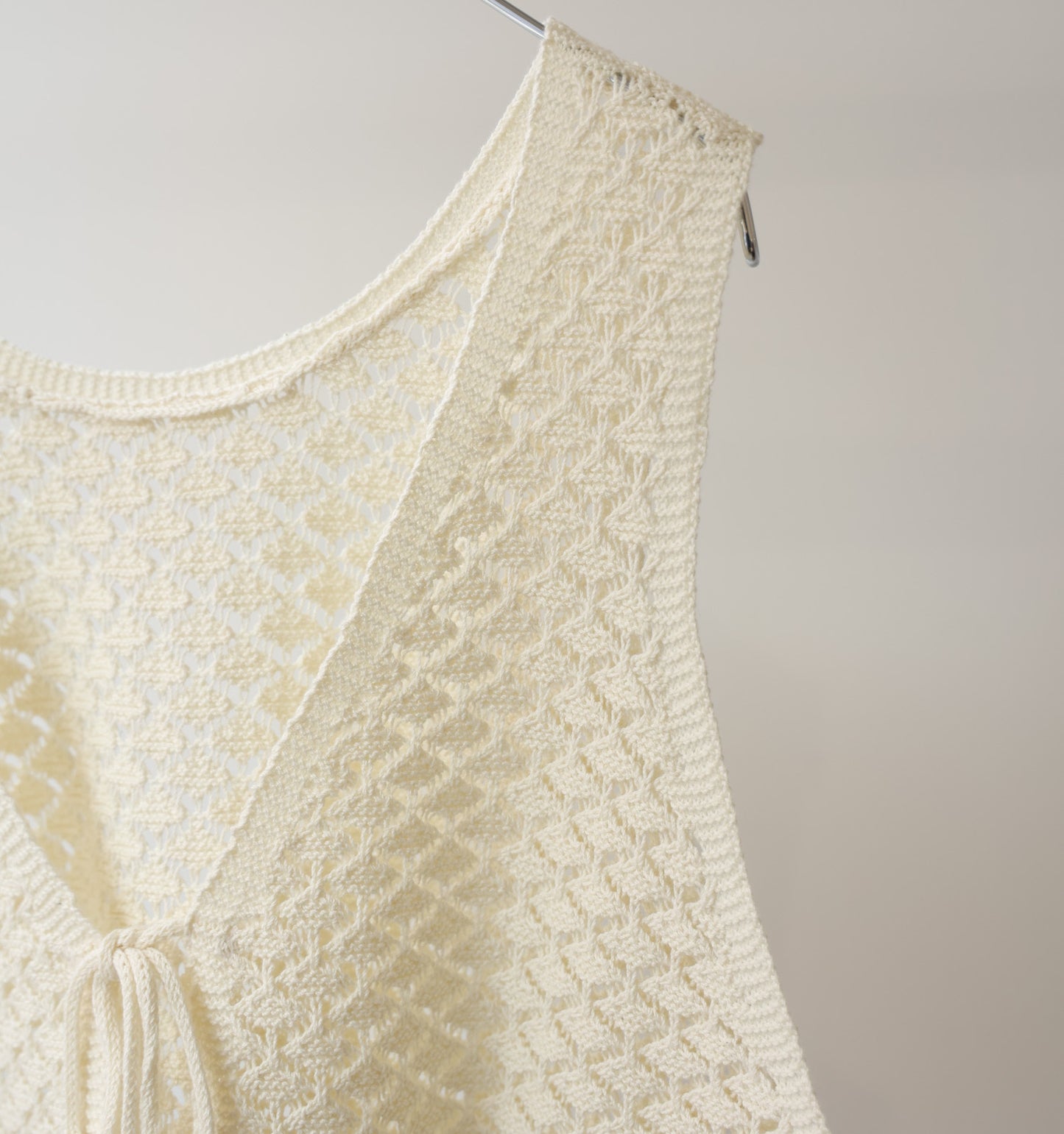 2way short knit vest