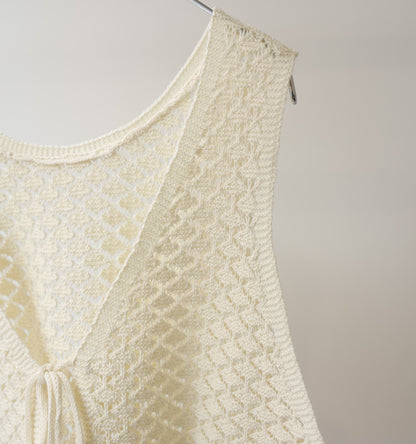 2way short knit vest