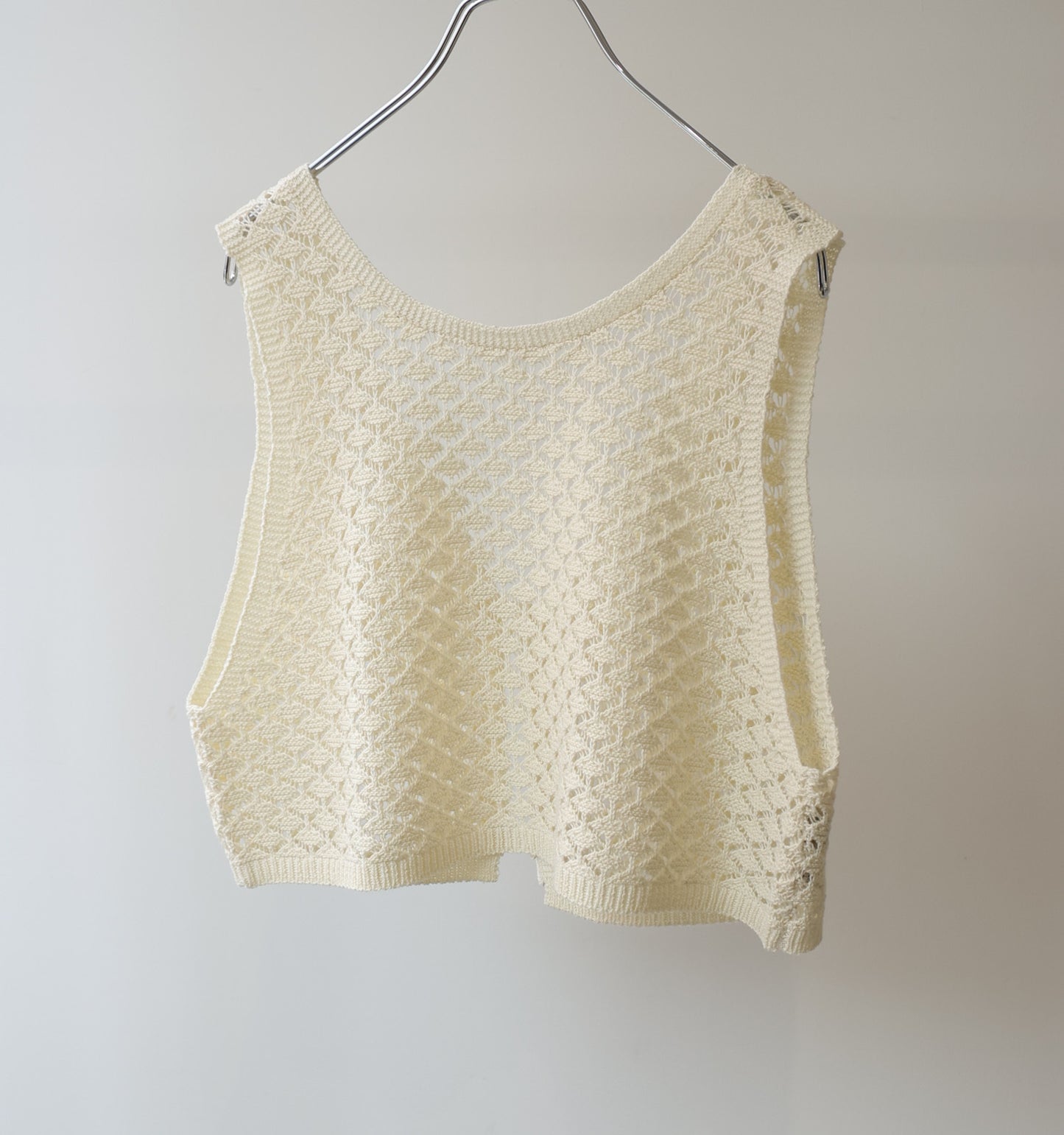 2way short knit vest