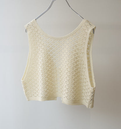 2way short knit vest