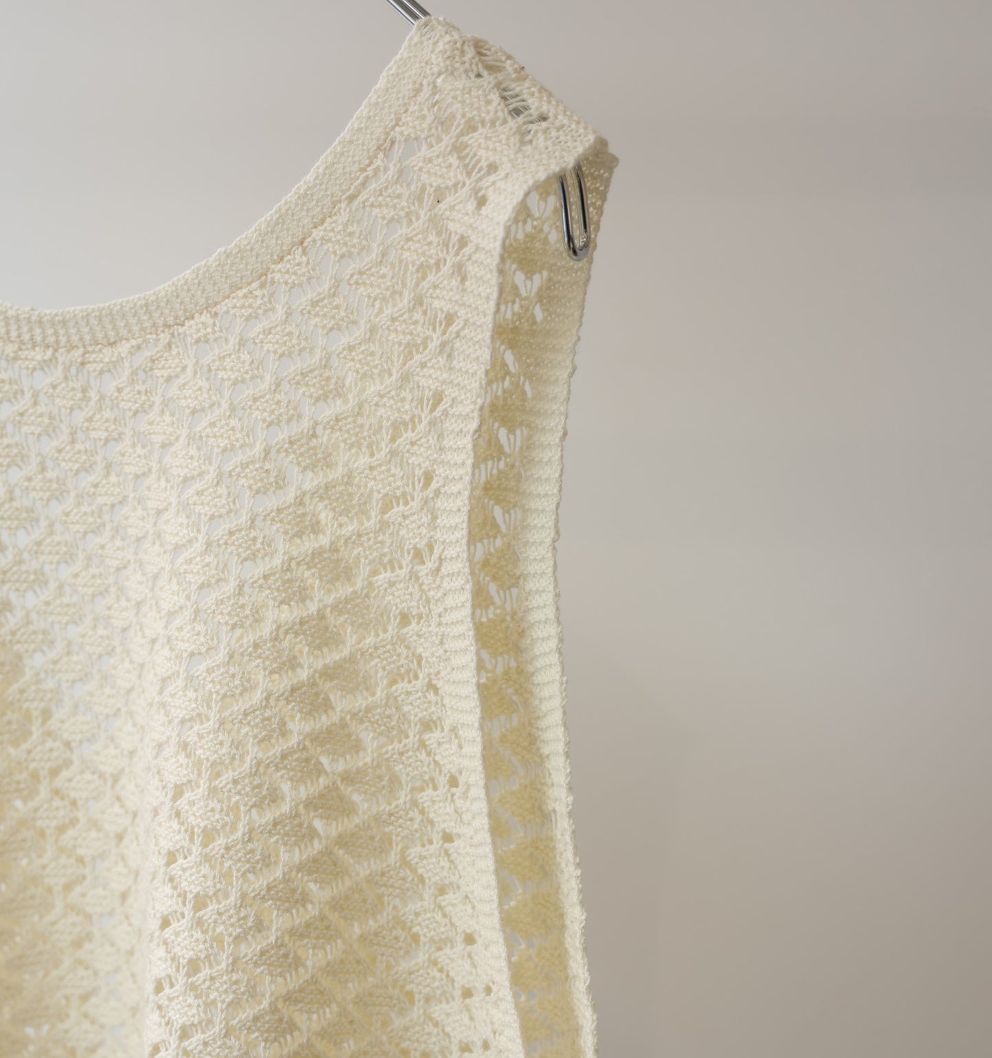 2way short knit vest