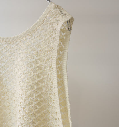 2way short knit vest