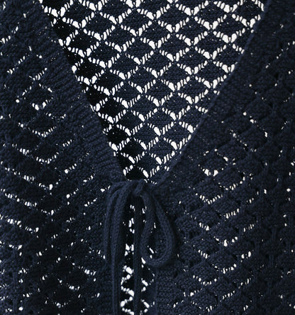 2way short knit vest