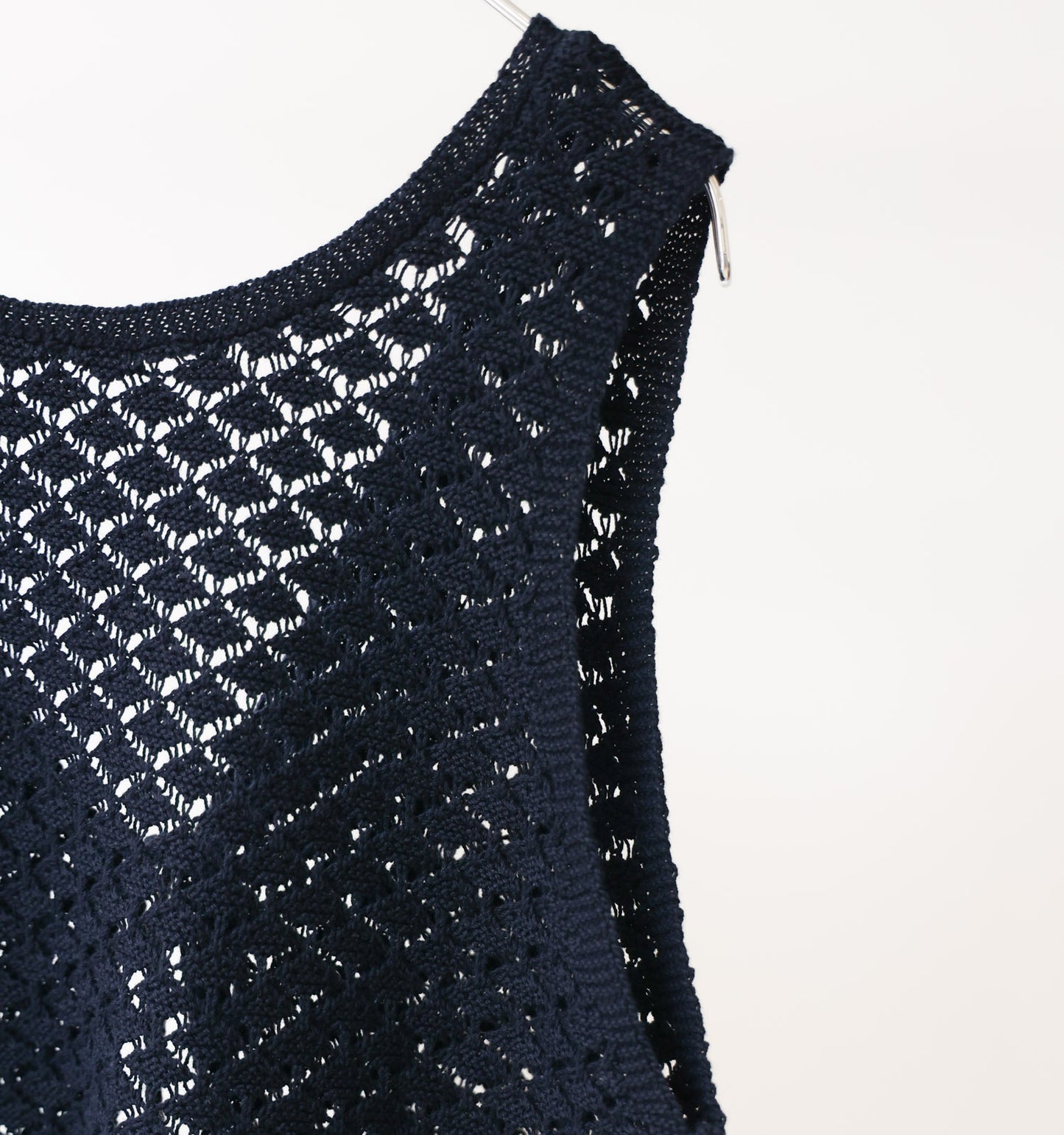 2way short knit vest
