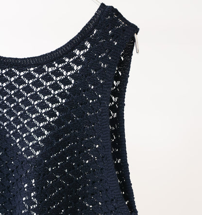 2way short knit vest