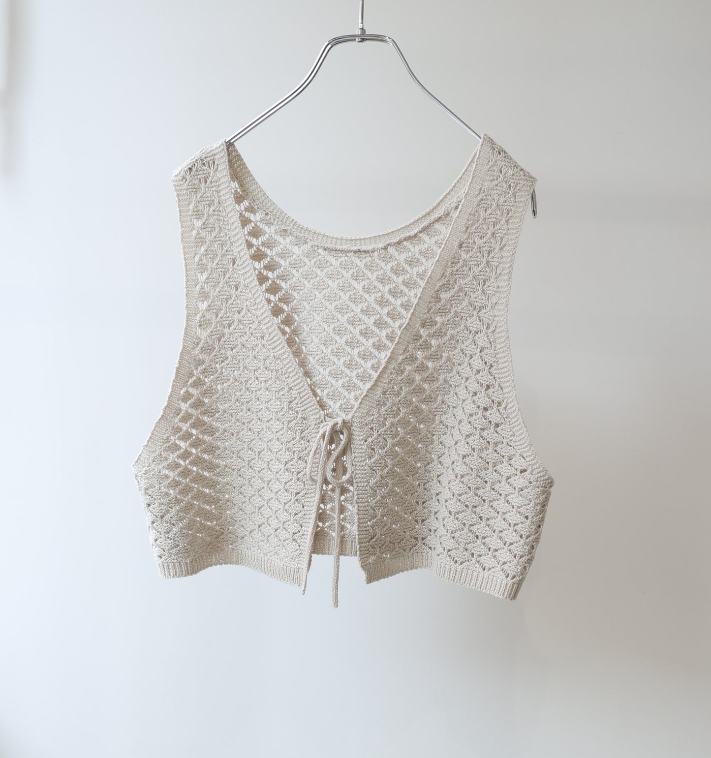 2way short knit vest