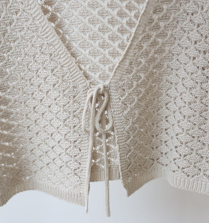 2way short knit vest
