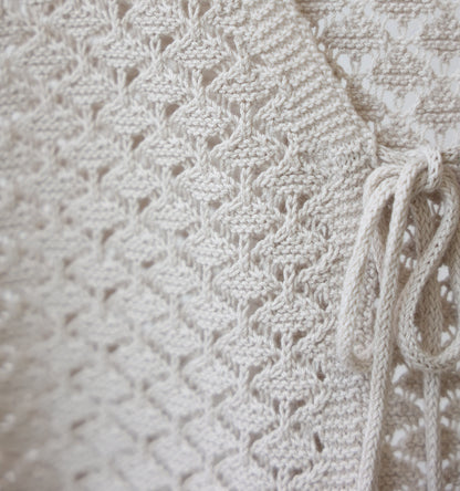 2way short knit vest