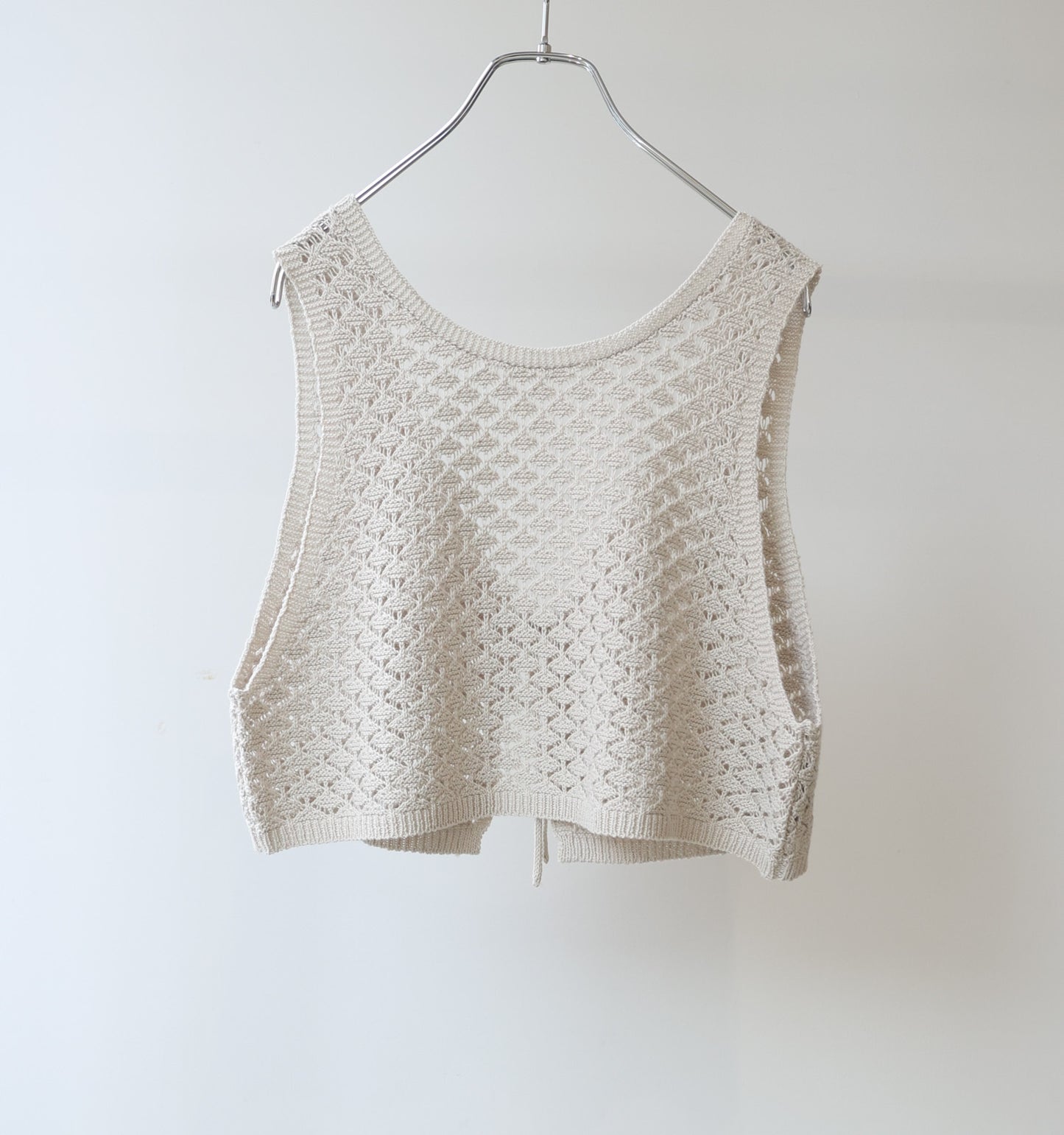 2way short knit vest