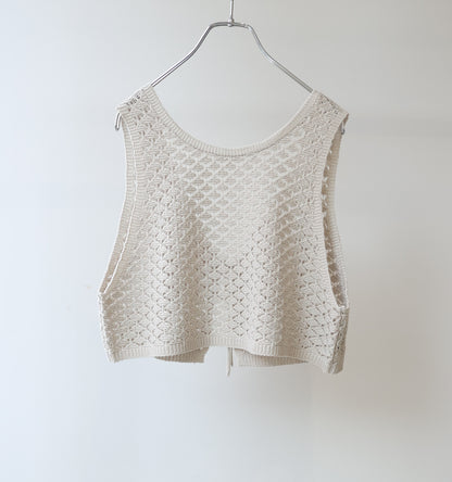 2way short knit vest