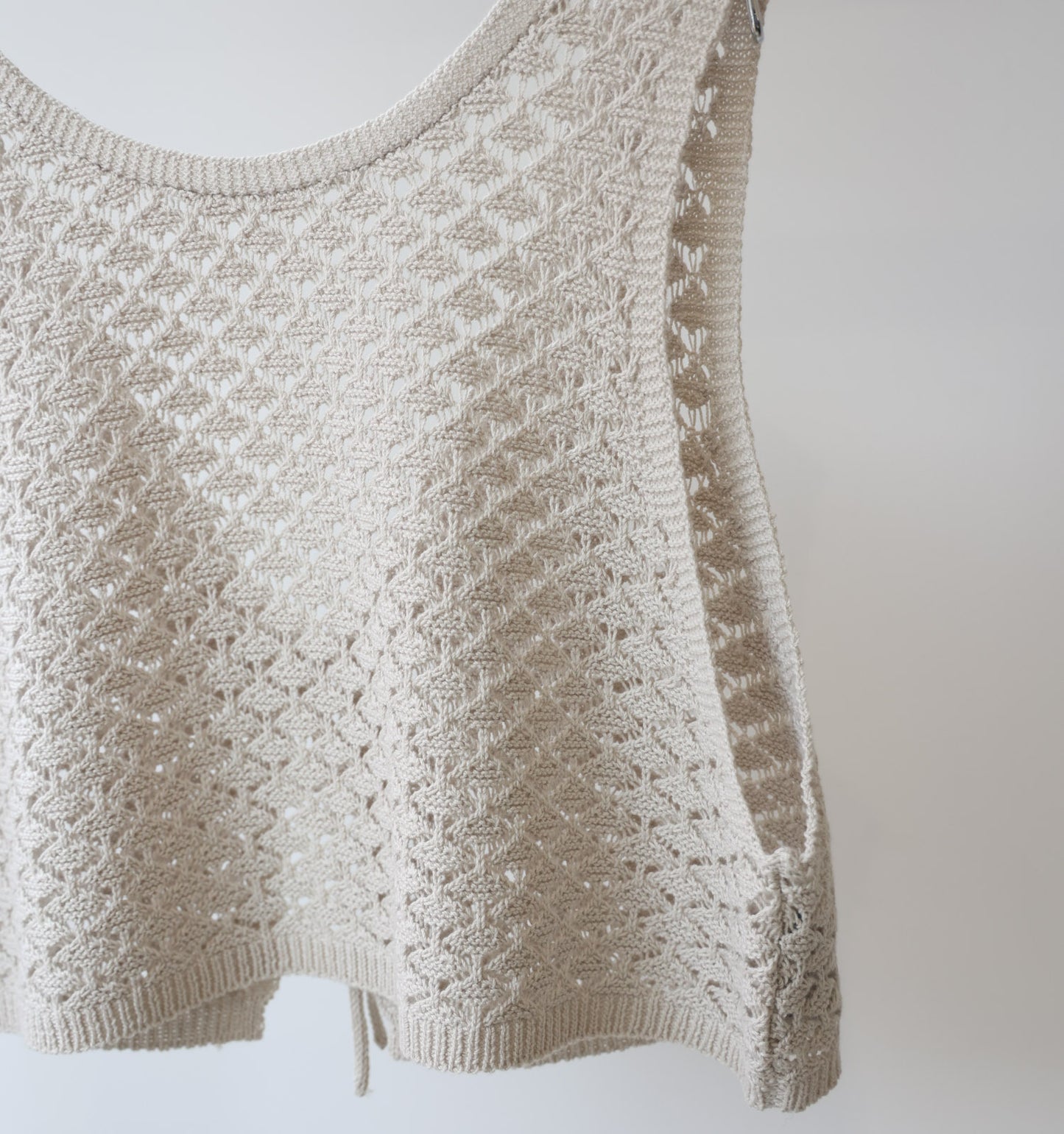2way short knit vest