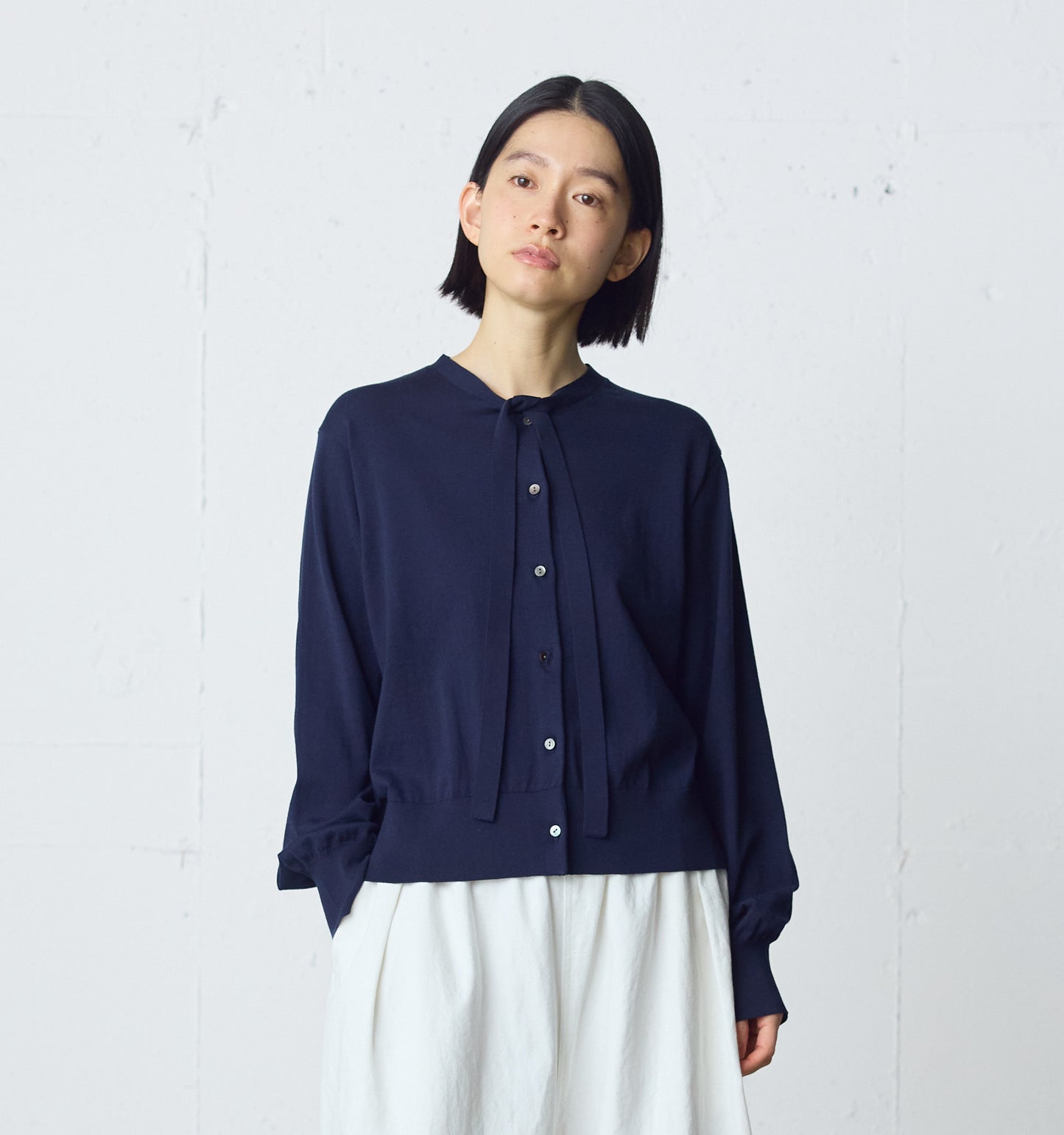 bow-tie knit cardigan