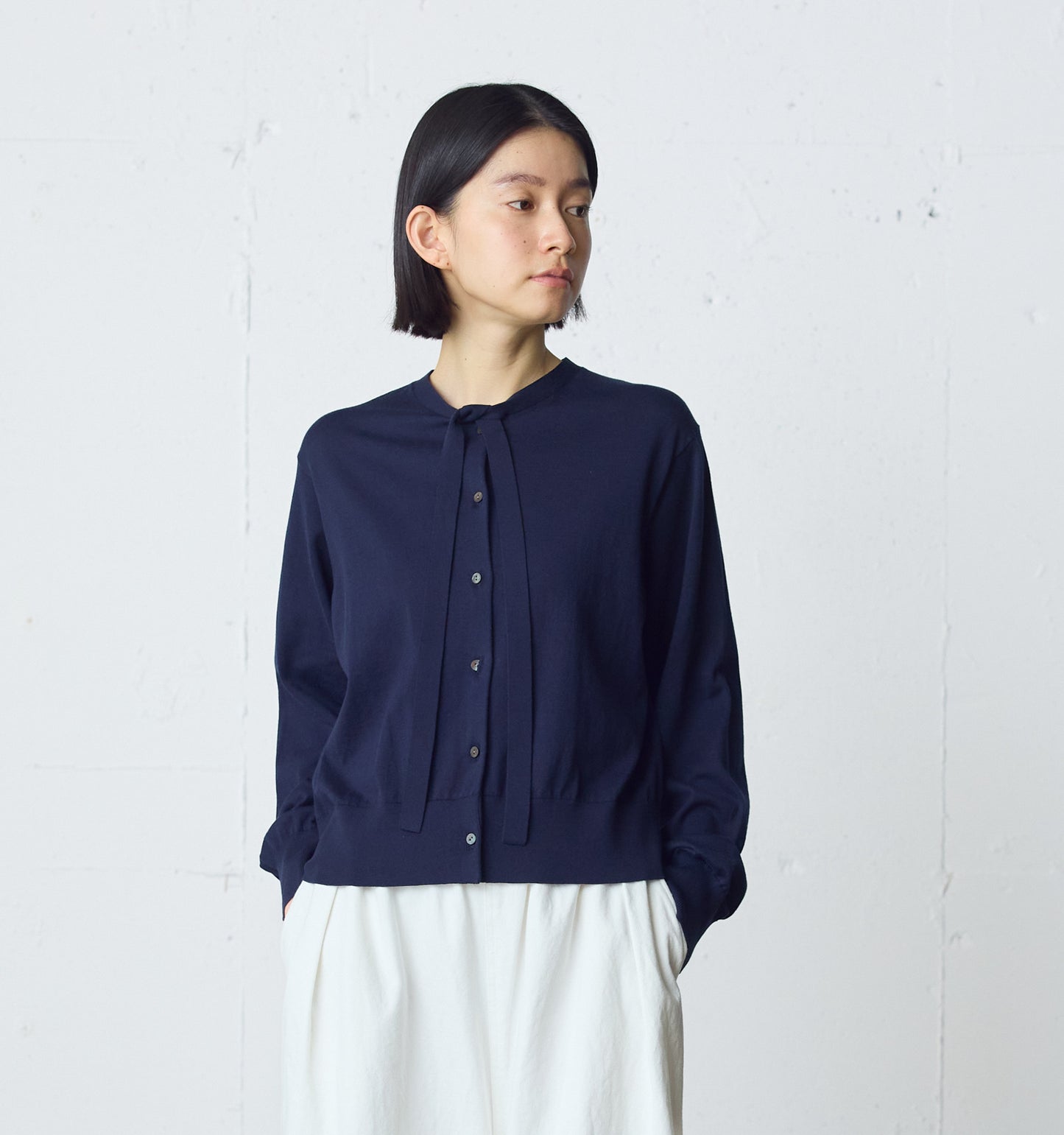 bow-tie knit cardigan