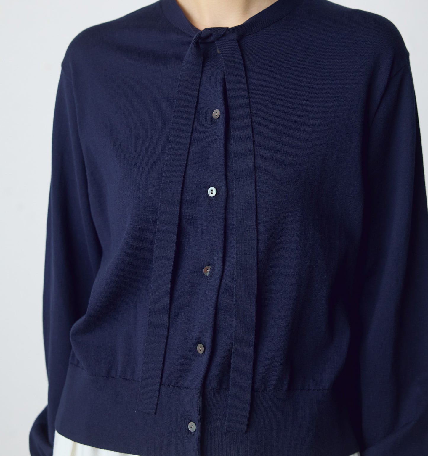 bow-tie knit cardigan