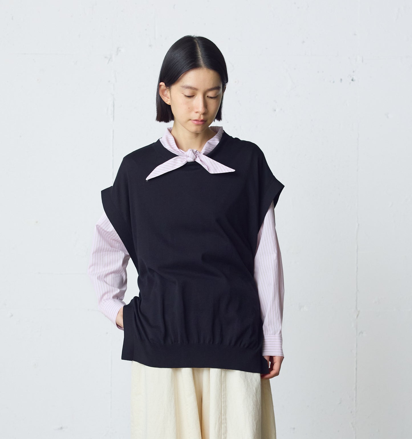 side ribbon vest