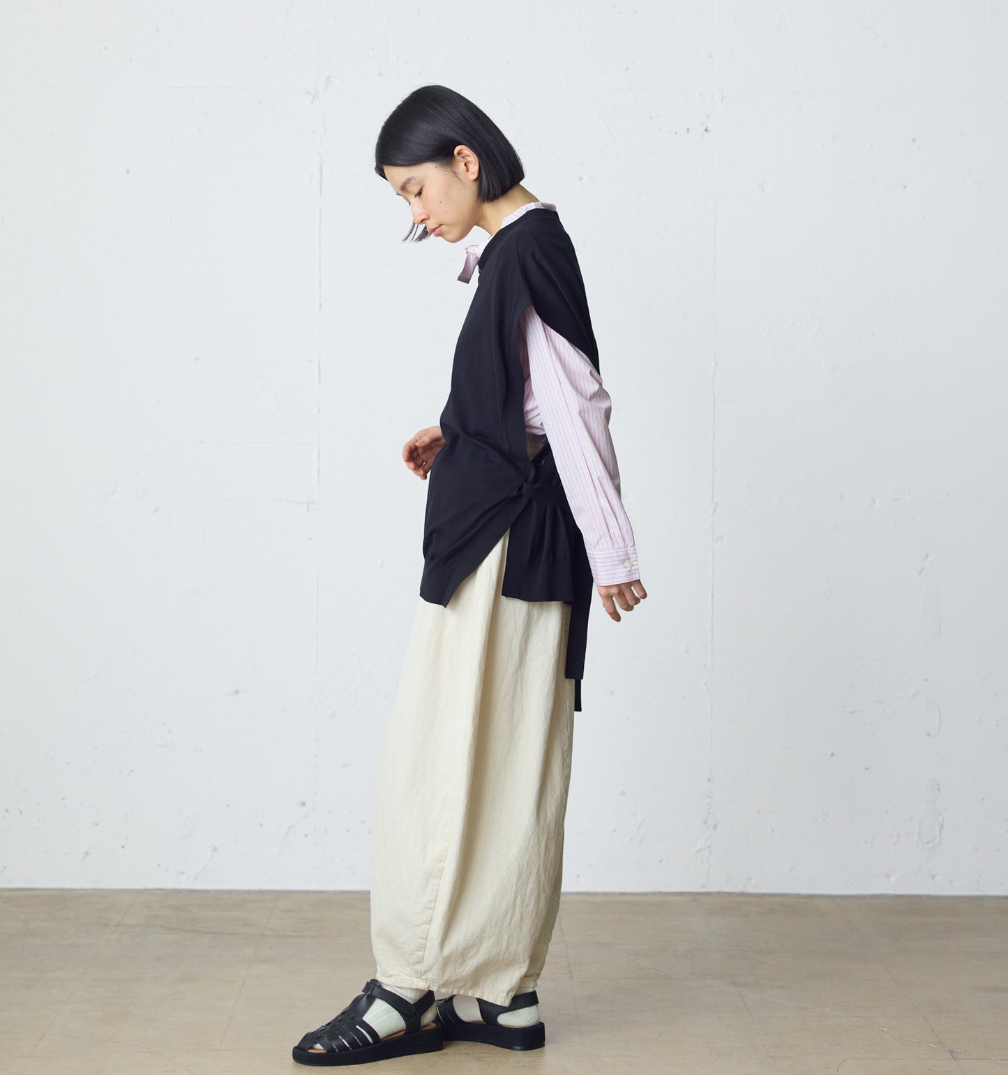 side ribbon vest