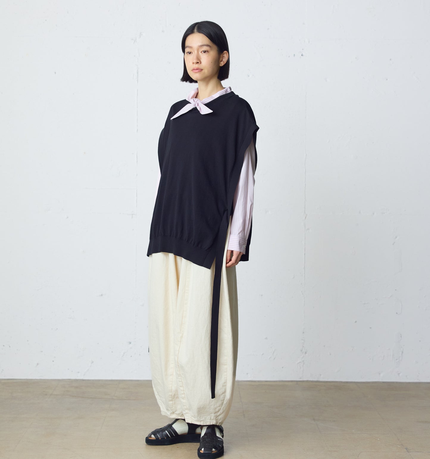 side ribbon vest