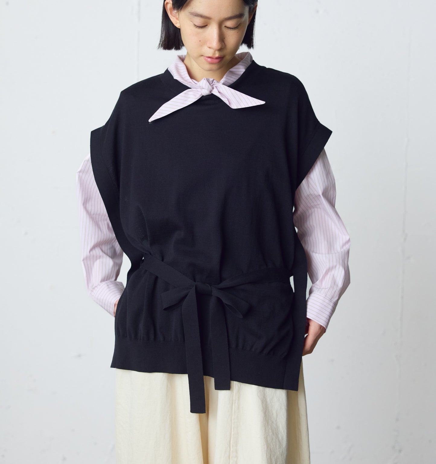 side ribbon vest