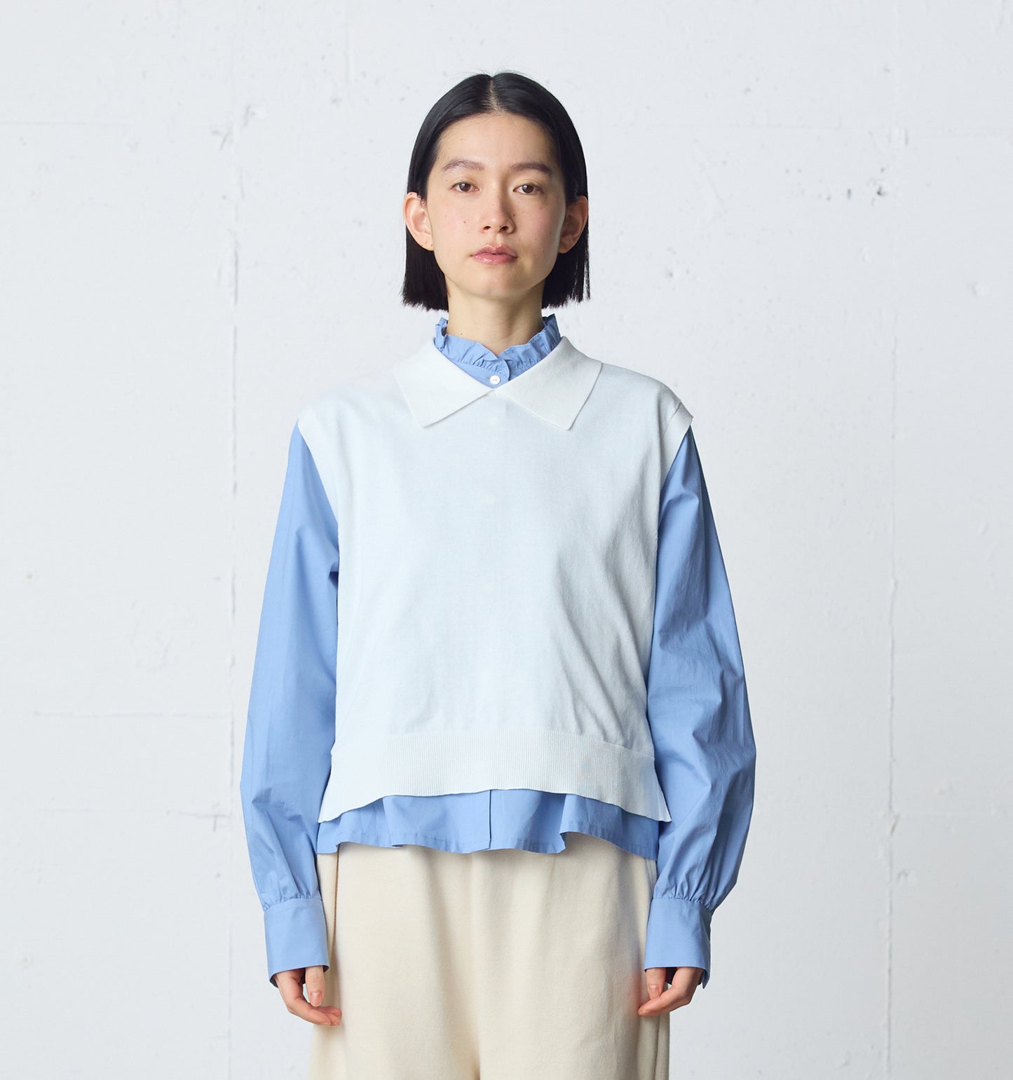 collared knit vest