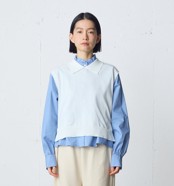 collared knit vest
