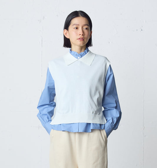 collared knit vest