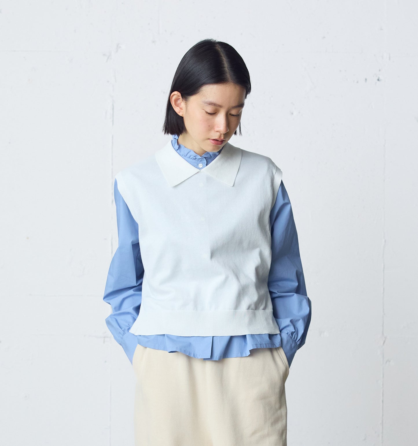 collared knit vest