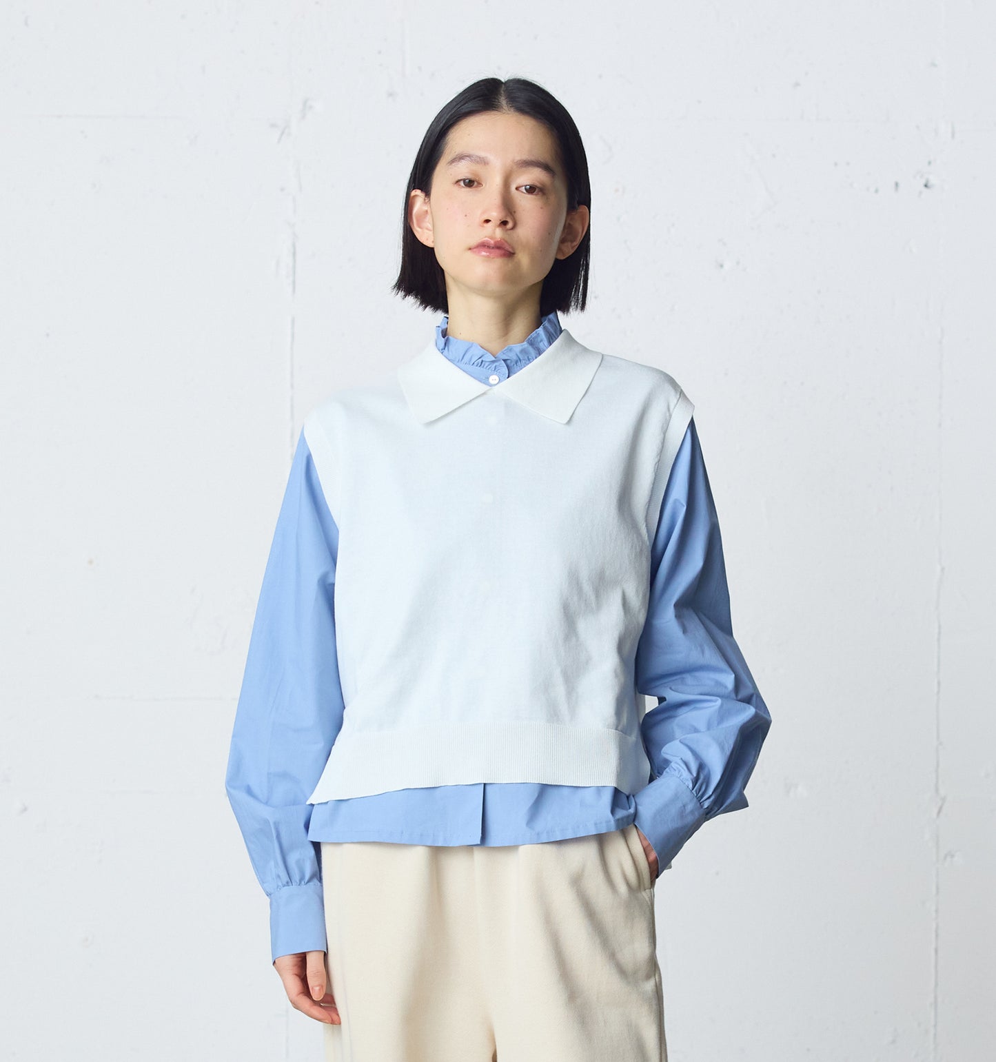 collared knit vest