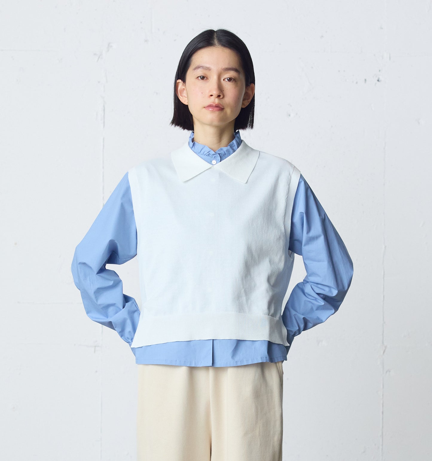 collared knit vest