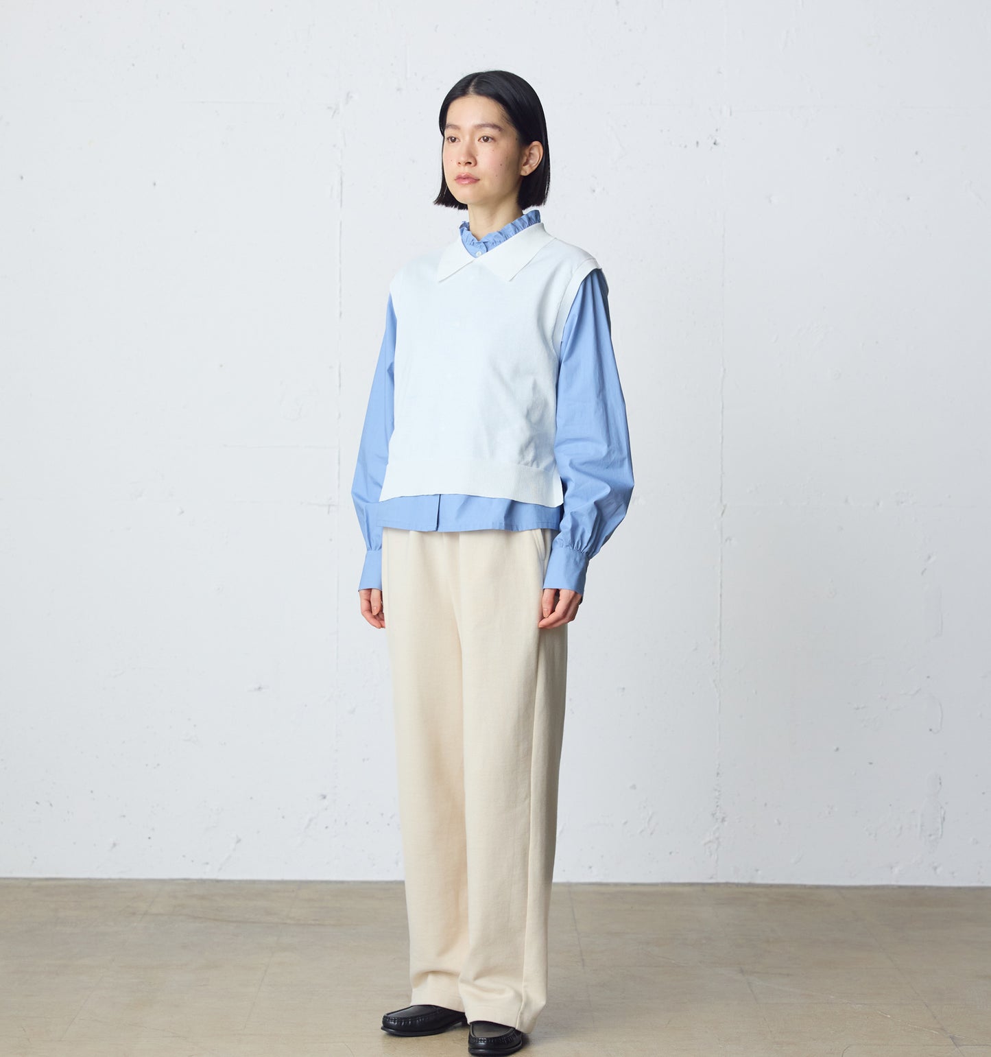 collared knit vest