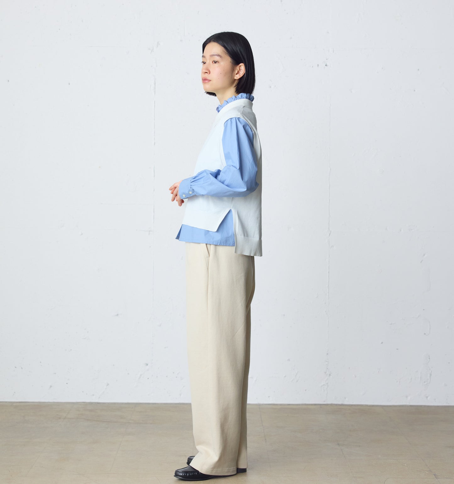 collared knit vest
