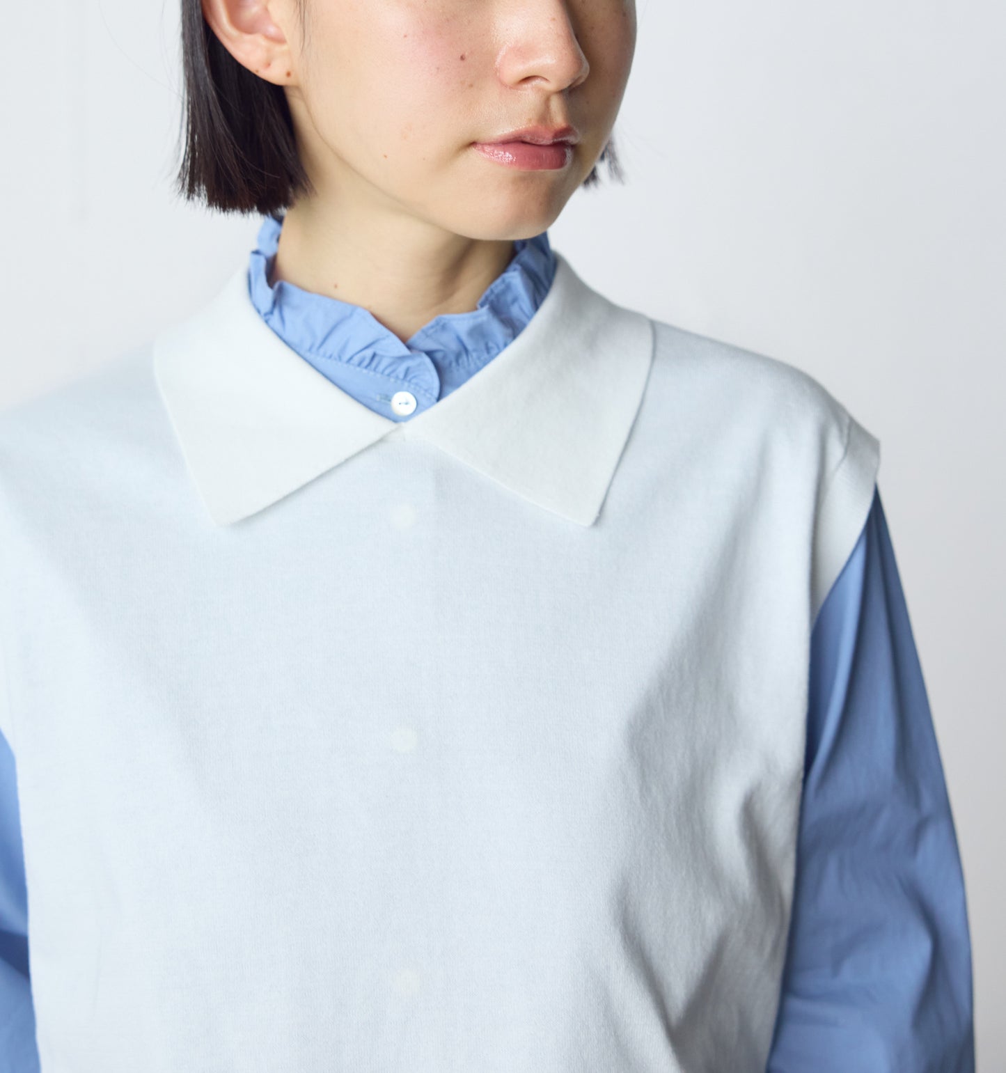 collared knit vest