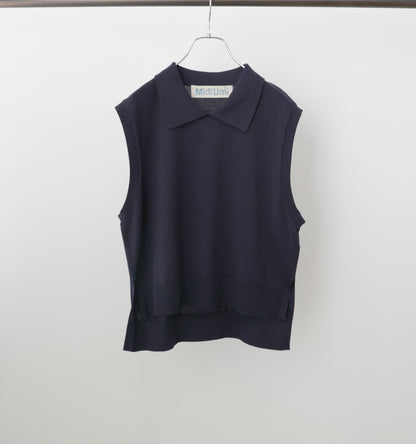 collared knit vest