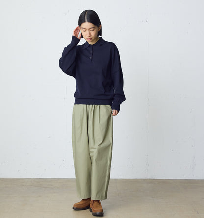 wide knit polo